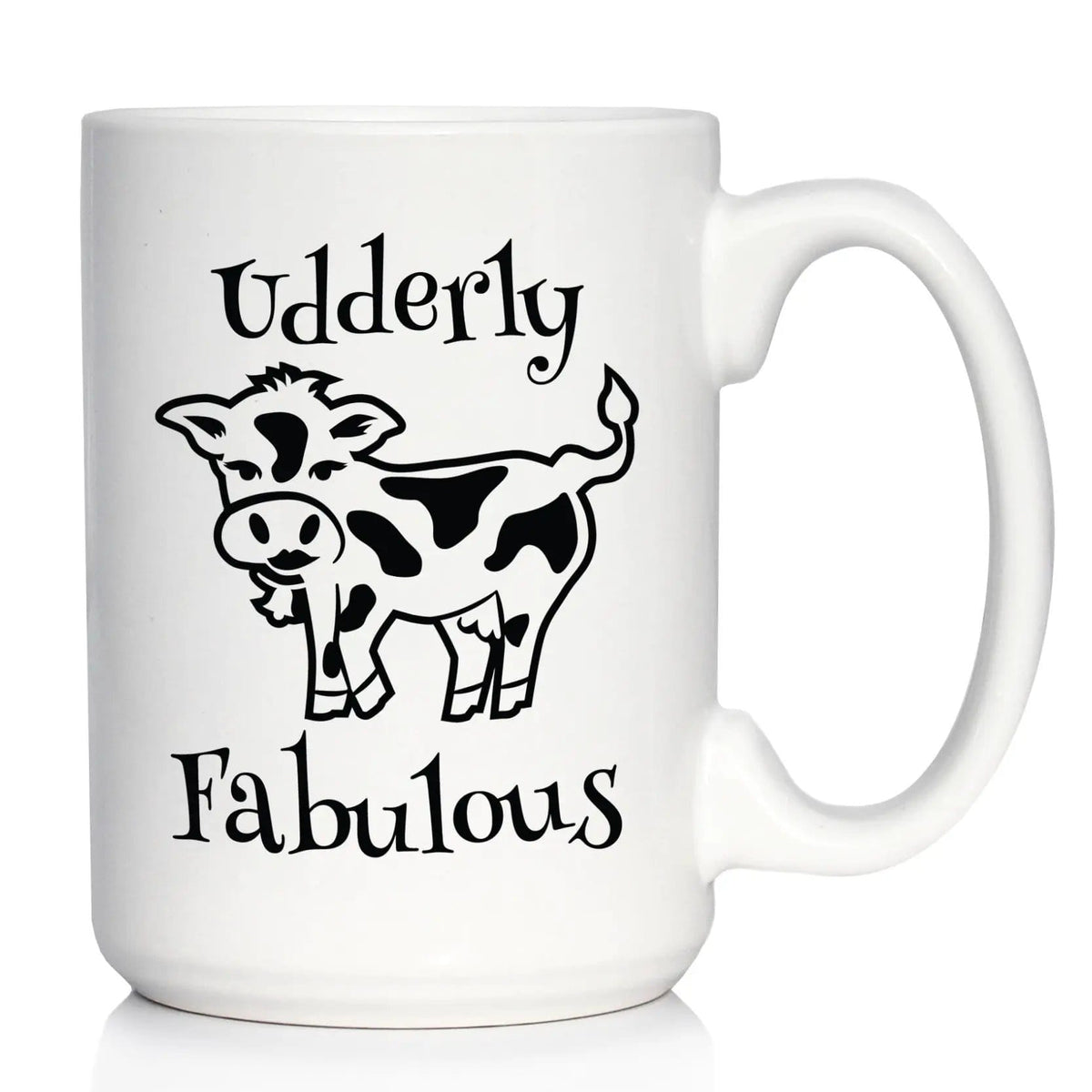 Ceramic Coffee Mug | Dishwasher & Microwave Safe | Double Printed | Udderly Fabulous - Cow
