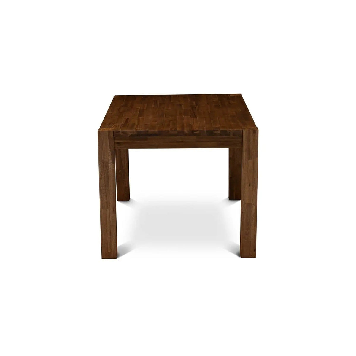 EAST WEST FURNITURE CNAB7-N8-05 7-Pc Modern Dining Set- 6 Parson Dining Chairs and | 7-Piece Set | Walnut & Linen | Grey Linen Fabric Seat and High Chair Back (Antique Walnut Finish)