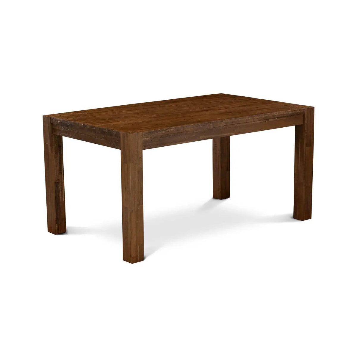EAST WEST FURNITURE CNAB7-N8-05 7-Pc Modern Dining Set- 6 Parson Dining Chairs and | 7-Piece Set | Walnut & Linen | Grey Linen Fabric Seat and High Chair Back (Antique Walnut Finish)