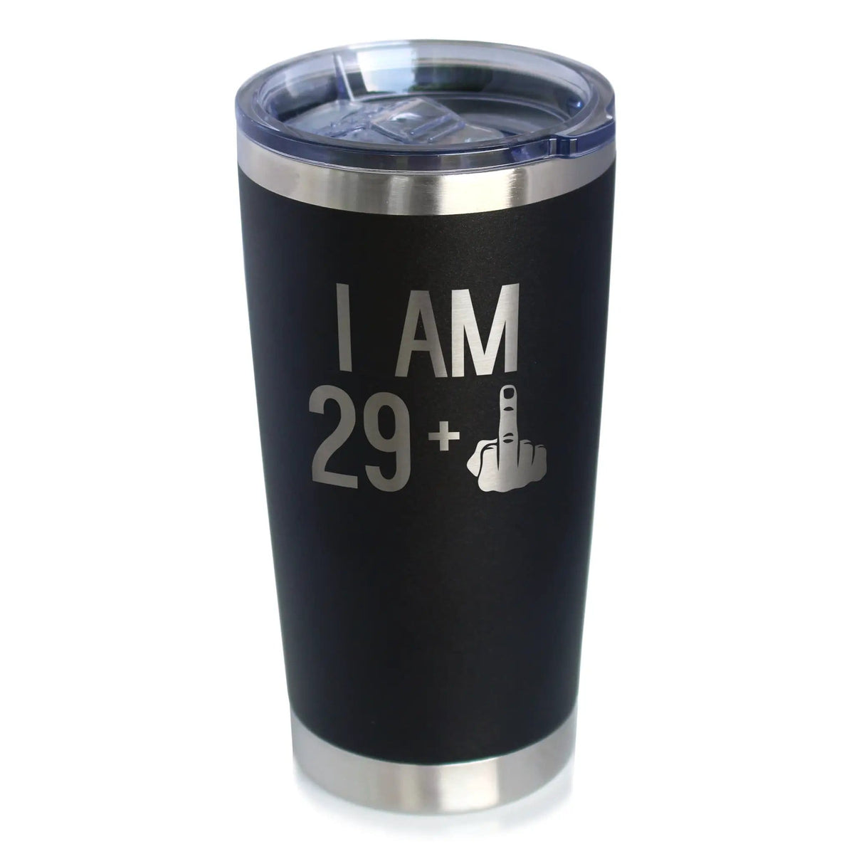 Insulated Coffee Tumbler | 20 oz Stainless Steel | Sliding Lid | 29 + 1 Middle Finger