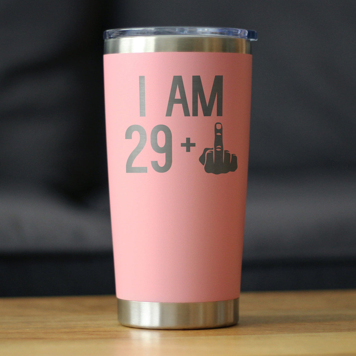 Insulated Coffee Tumbler | 20 oz Stainless Steel | Sliding Lid | 29 + 1 Middle Finger