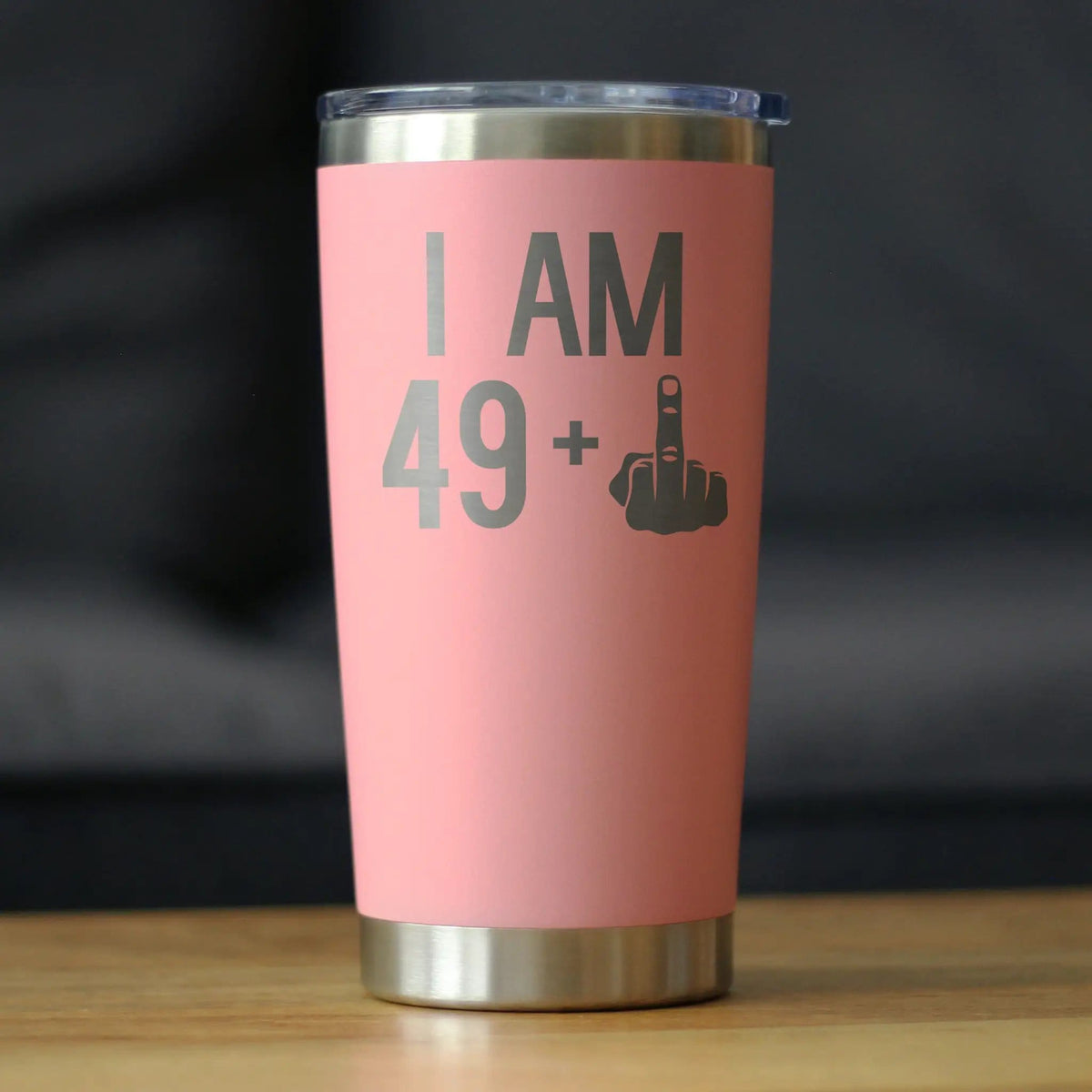 Insulated Coffee Tumbler | 20 oz Stainless Steel | Sliding Lid | 49 + 1 Middle Finger