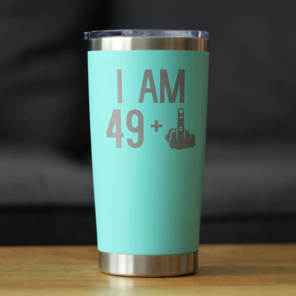 Insulated Coffee Tumbler | 20 oz Stainless Steel | Sliding Lid | 49 + 1 Middle Finger