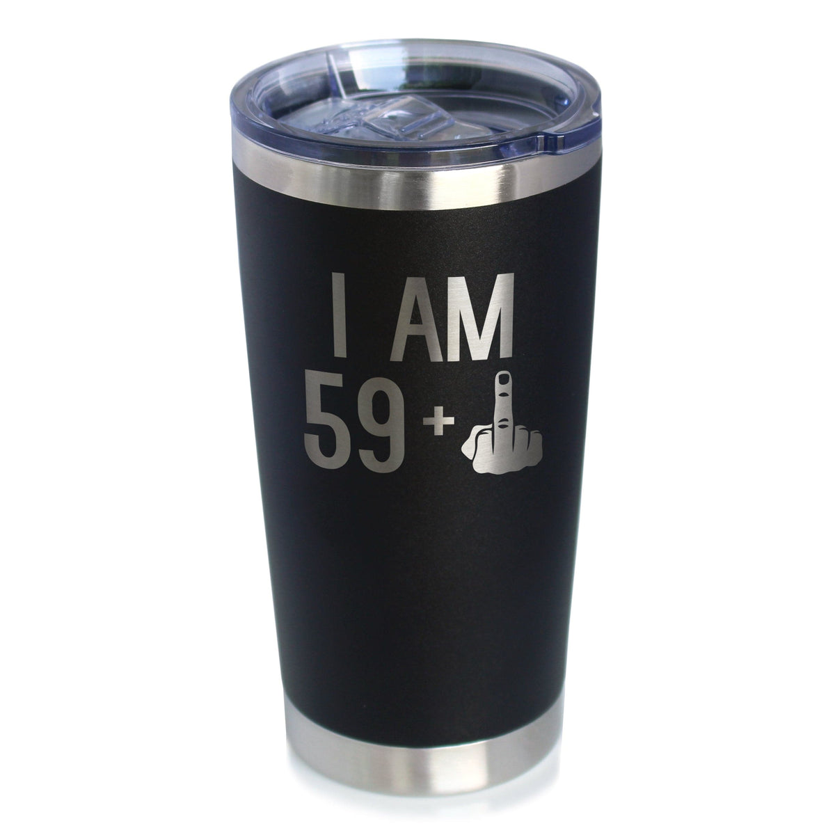 Insulated Coffee Tumbler | 20 oz Stainless Steel | Sliding Lid | 59 + 1 Middle Finger