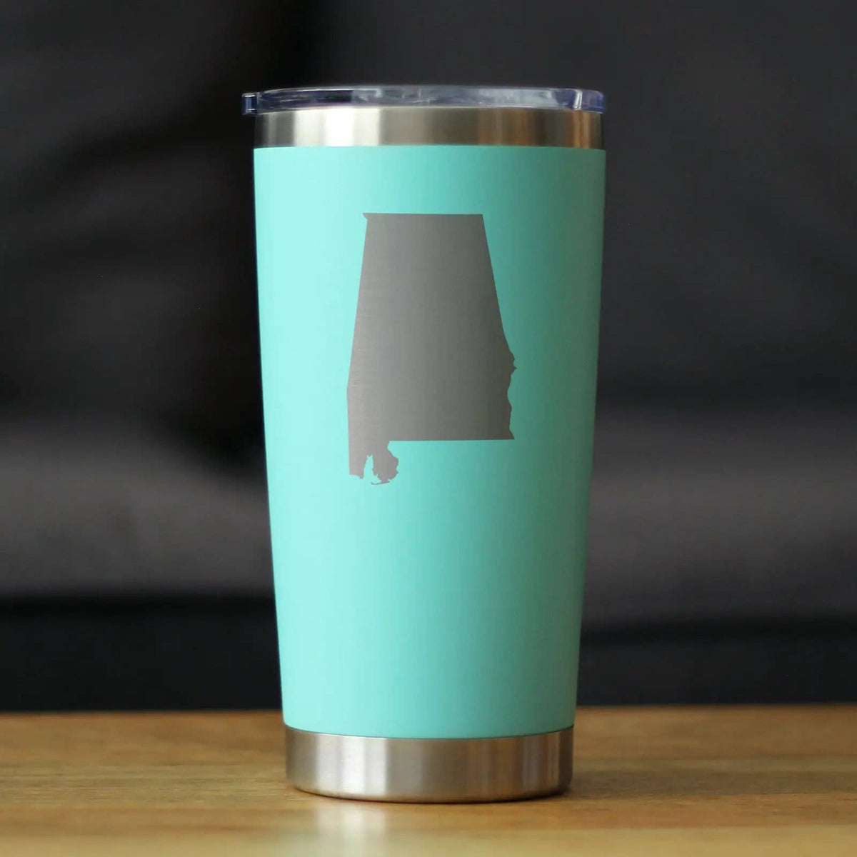 Insulated Coffee Tumbler | 20 oz Stainless Steel | Sliding Lid | Alabama State Outline