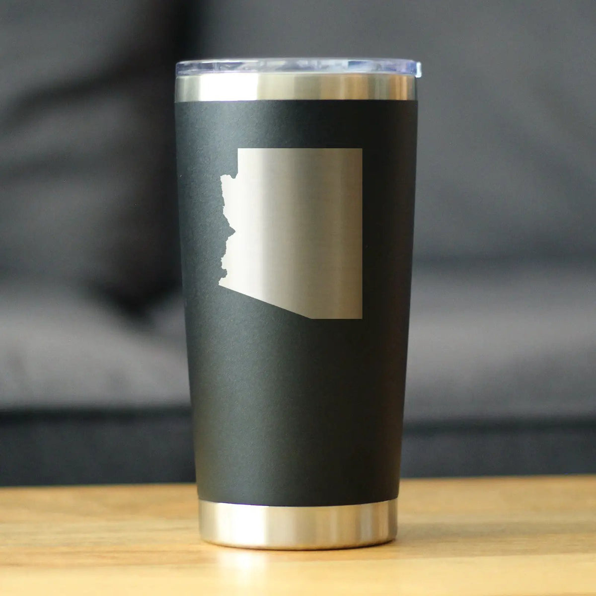 Arizona State Outline Coffee Tumbler | 20 Oz | Double Wall Stainless Steel | Sliding Lid