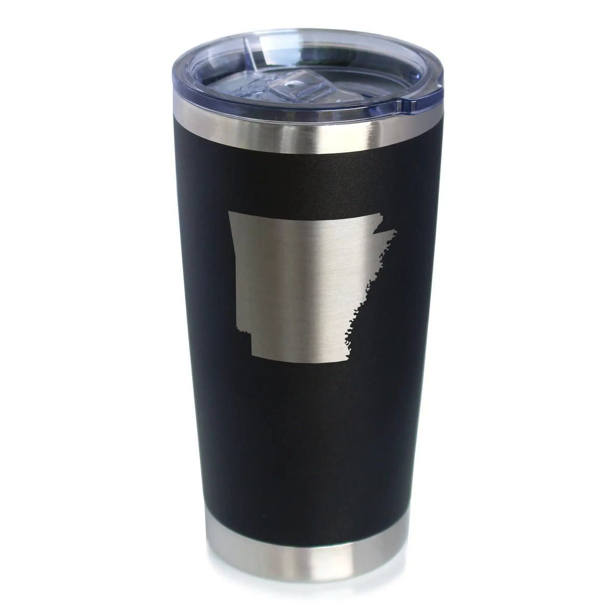 Arkansas State Outline Coffee Tumbler | 20 Oz | Double Wall Stainless Steel | Sliding Lid