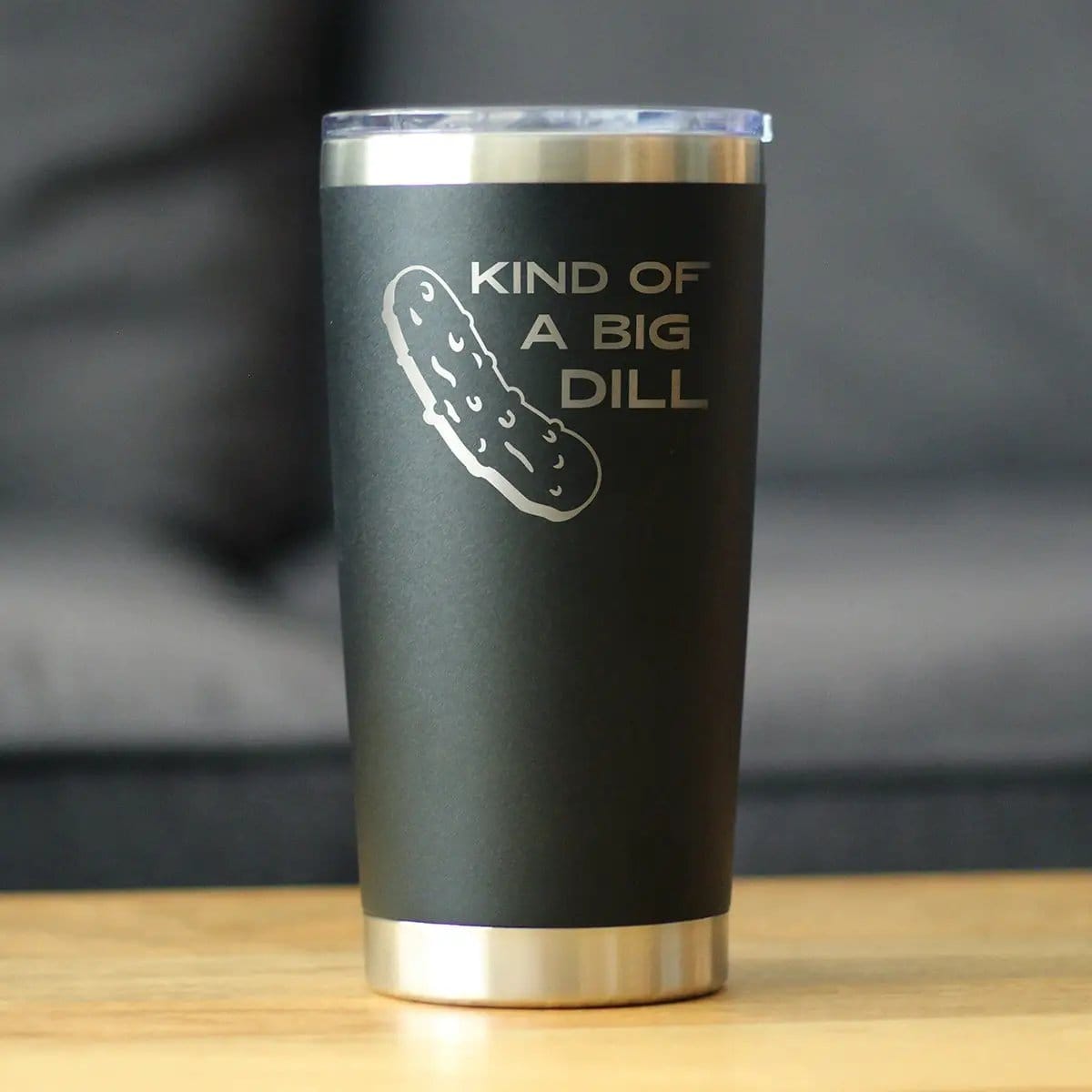 Insulated Coffee Tumbler | 20 oz Stainless Steel | Sliding Lid | Kind of a Big Dill