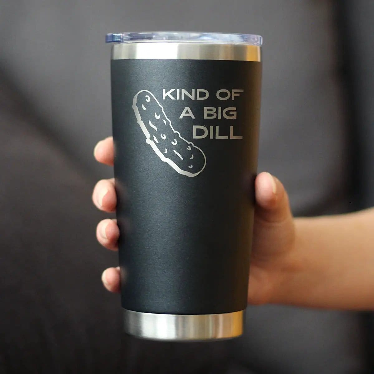Insulated Coffee Tumbler | 20 oz Stainless Steel | Sliding Lid | Kind of a Big Dill