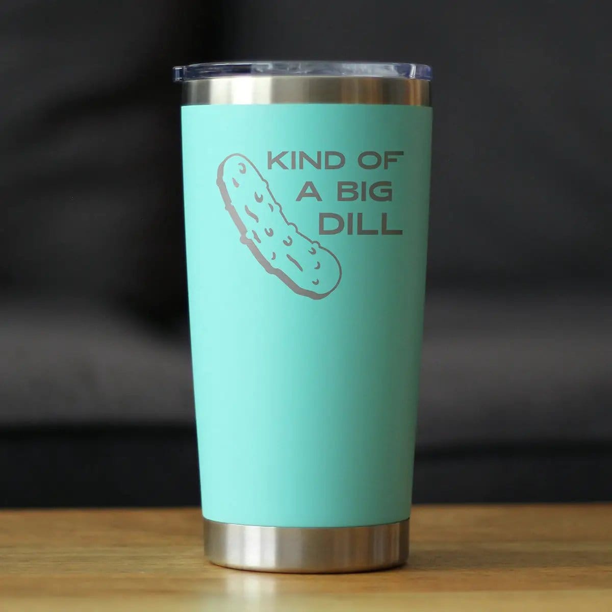 Insulated Coffee Tumbler | 20 oz Stainless Steel | Sliding Lid | Kind of a Big Dill