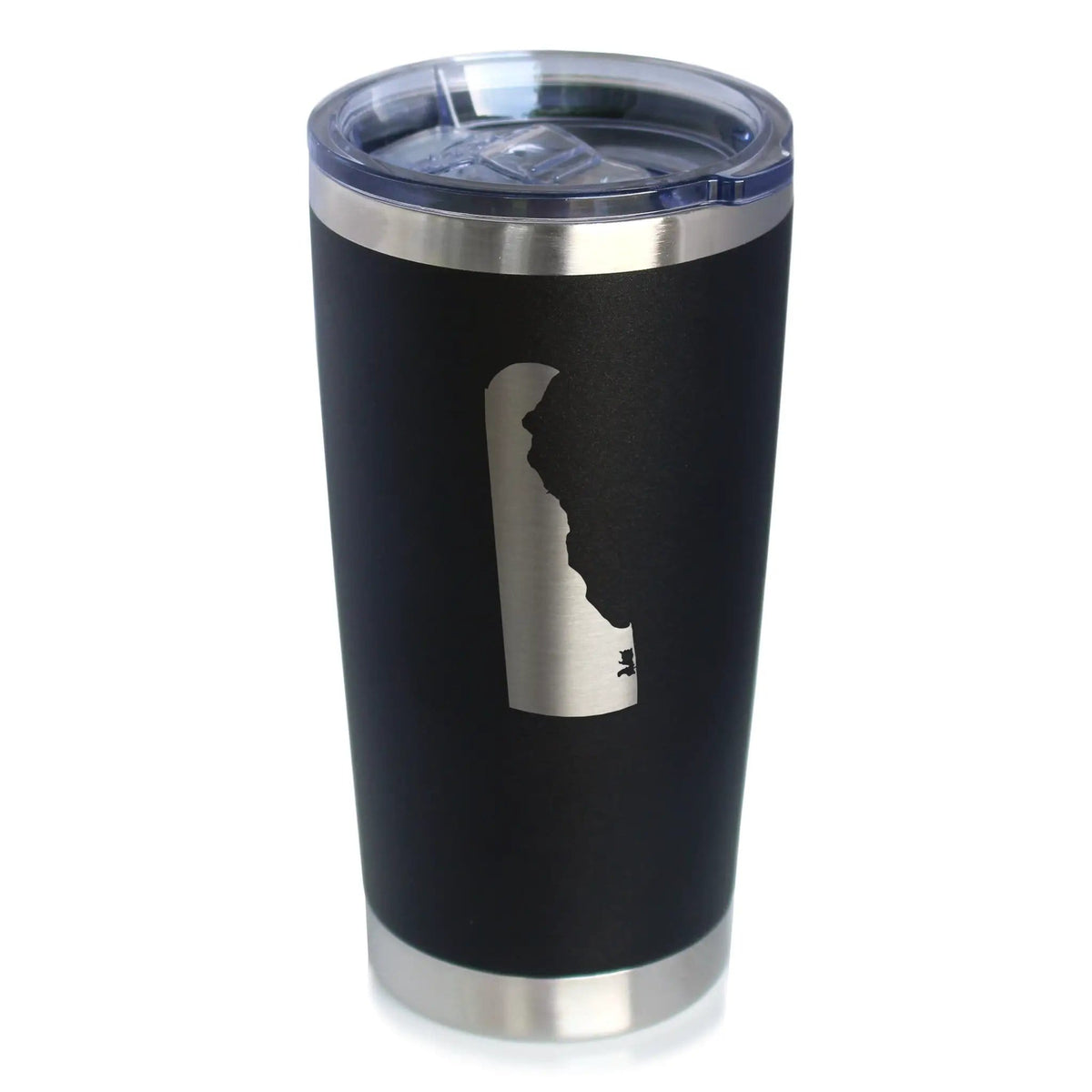 Insulated Coffee Tumbler | 20 oz Stainless Steel | Sliding Lid | Delaware State Outline