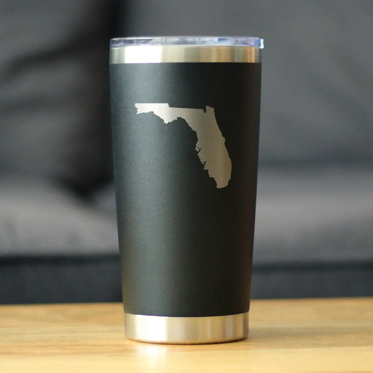 Insulated Coffee Tumbler | 20 oz Stainless Steel | Sliding Lid | Florida State Outline