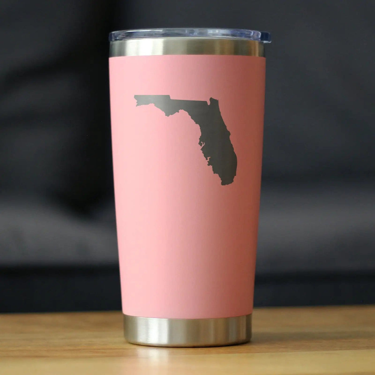 Insulated Coffee Tumbler | 20 oz Stainless Steel | Sliding Lid | Florida State Outline
