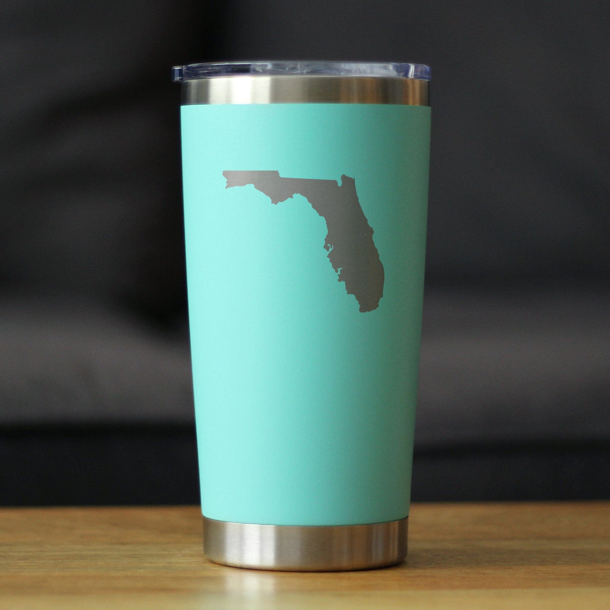 Insulated Coffee Tumbler | 20 oz Stainless Steel | Sliding Lid | Florida State Outline