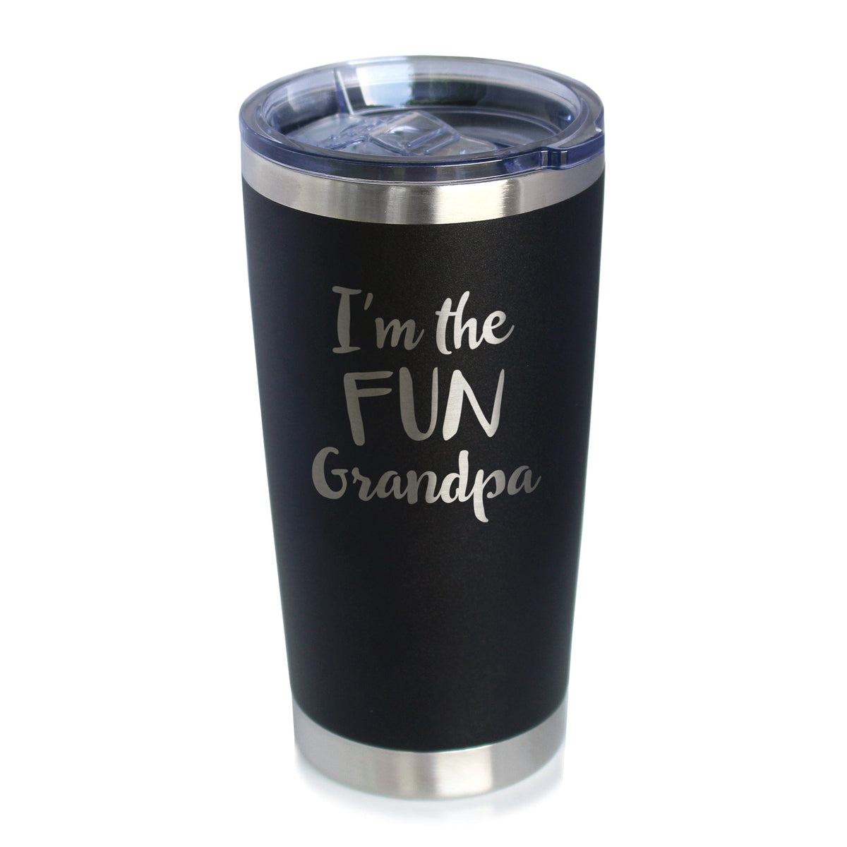 Insulated Coffee Tumbler | 20 oz Stainless Steel | Sliding Lid | I'm the Fun Grandpa