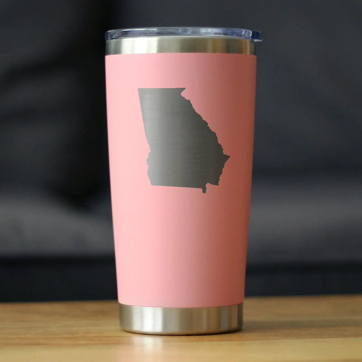 Georgia State Outline Coffee Tumbler | 20 Oz | Double Wall Stainless Steel | Sliding Lid