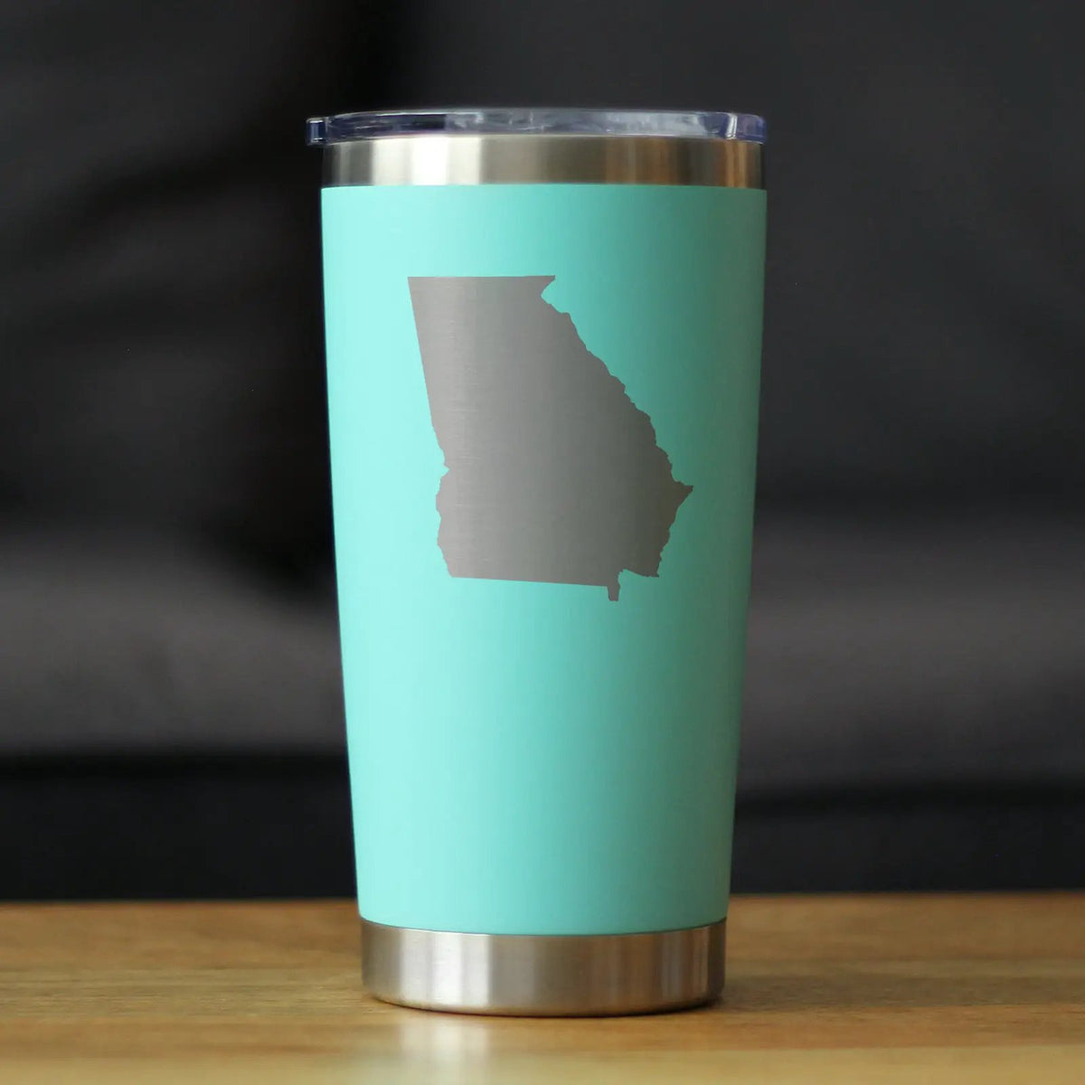 Georgia State Outline Coffee Tumbler | 20 Oz | Double Wall Stainless Steel | Sliding Lid