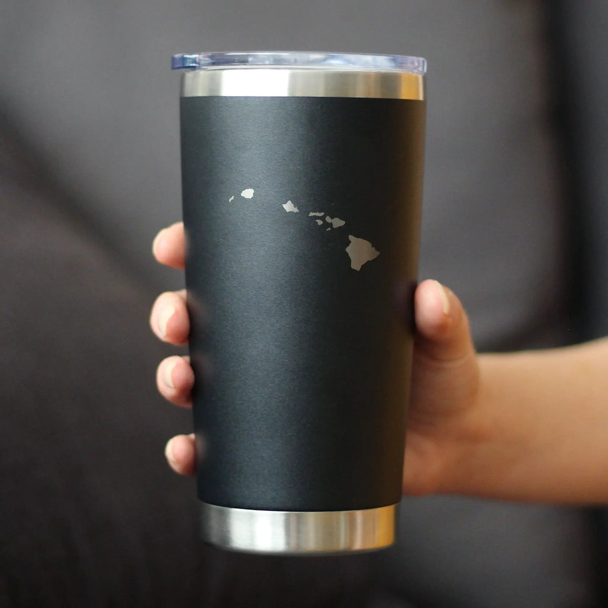 Hawaii State Outline Coffee Tumbler | 20 Oz | Double Wall Stainless Steel | Sliding Lid