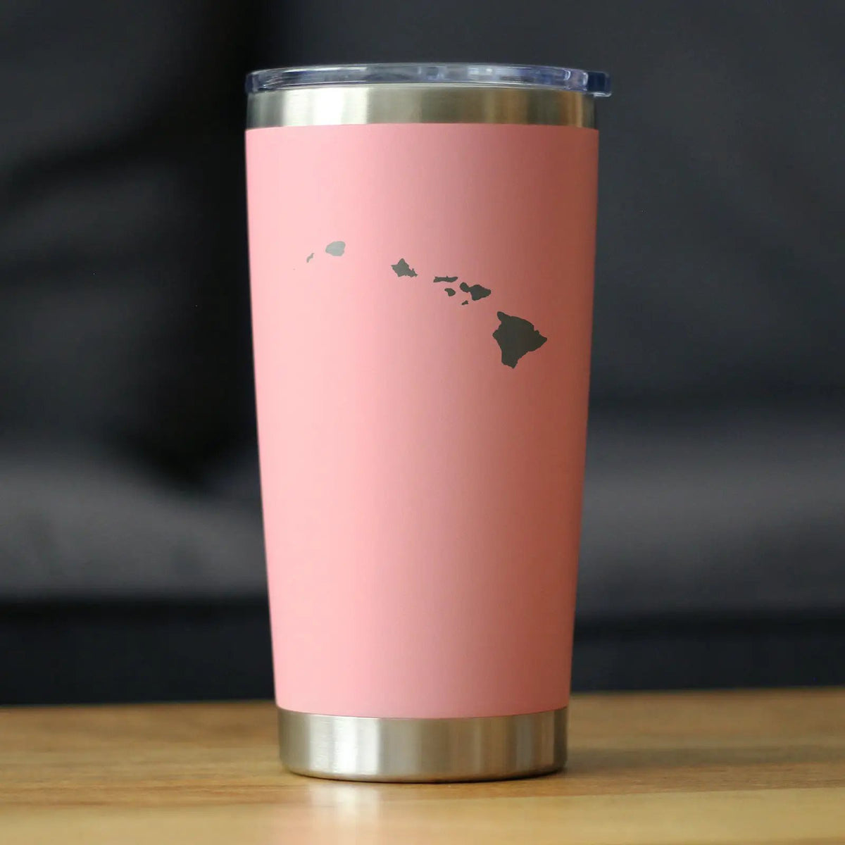 Hawaii State Outline Coffee Tumbler | 20 Oz | Double Wall Stainless Steel | Sliding Lid