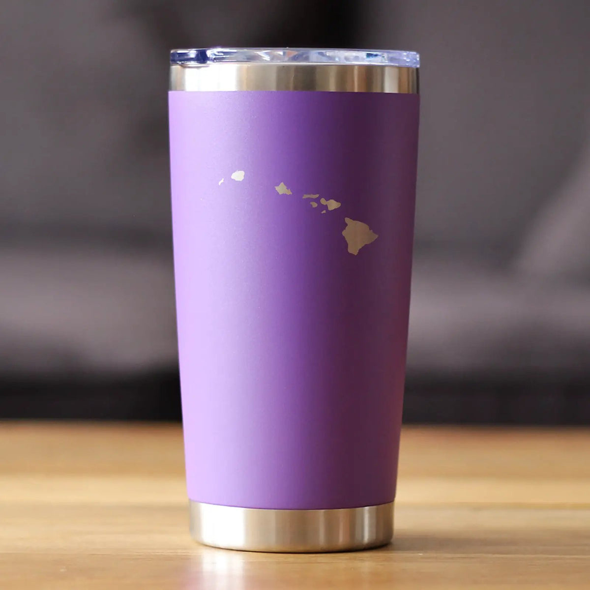 Hawaii State Outline Coffee Tumbler | 20 Oz | Double Wall Stainless Steel | Sliding Lid