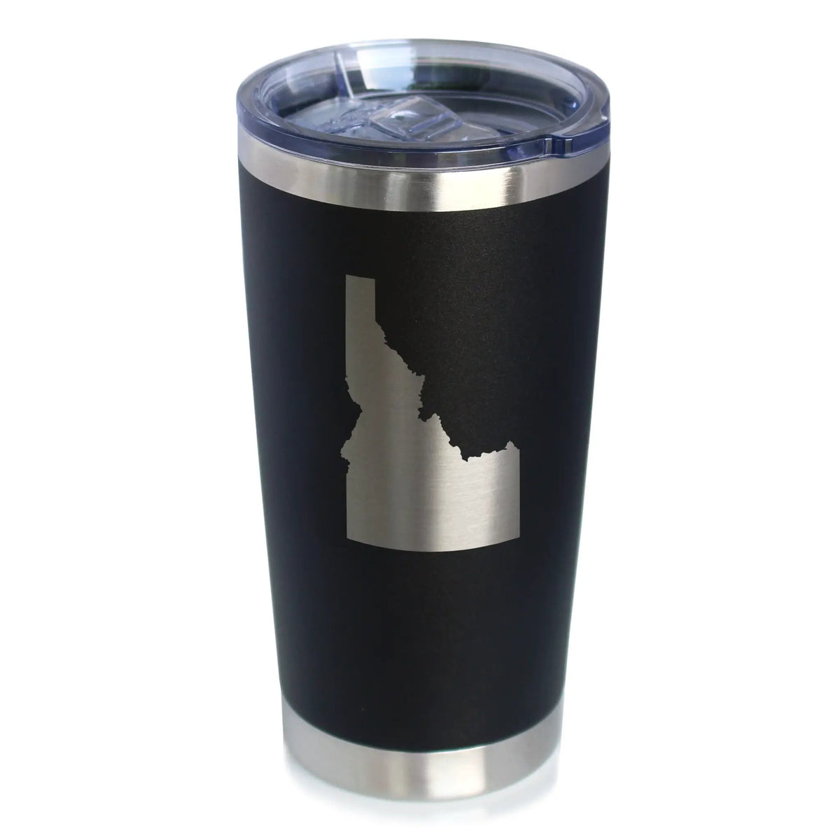 Idaho State Outline Coffee Tumbler | 20 Oz Double Wall Stainless Steel | Sliding Lid | Idaho Gifts For Women and