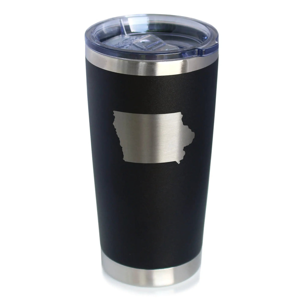 Iowa State Outline Coffee Tumbler | 20 Oz | Double Wall Stainless Steel | Sliding Lid