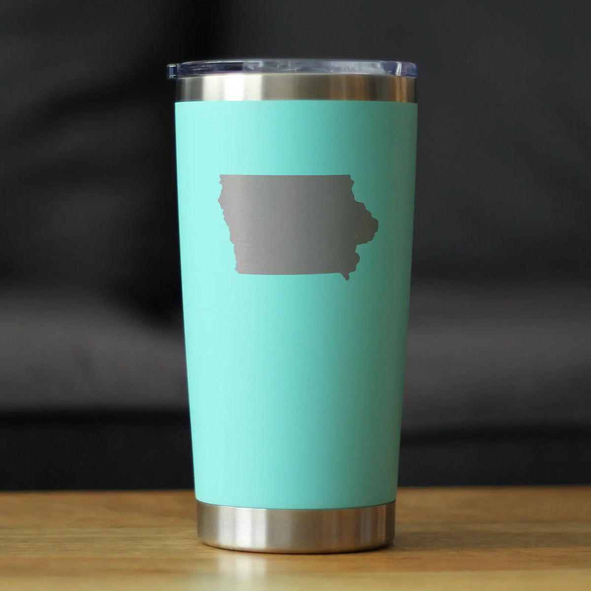 Iowa State Outline Coffee Tumbler | 20 Oz | Double Wall Stainless Steel | Sliding Lid