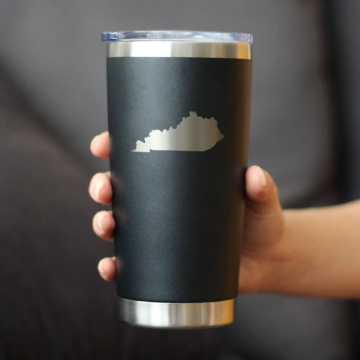 Insulated Coffee Tumbler | 20 oz Stainless Steel | Sliding Lid | Kentucky State Outline