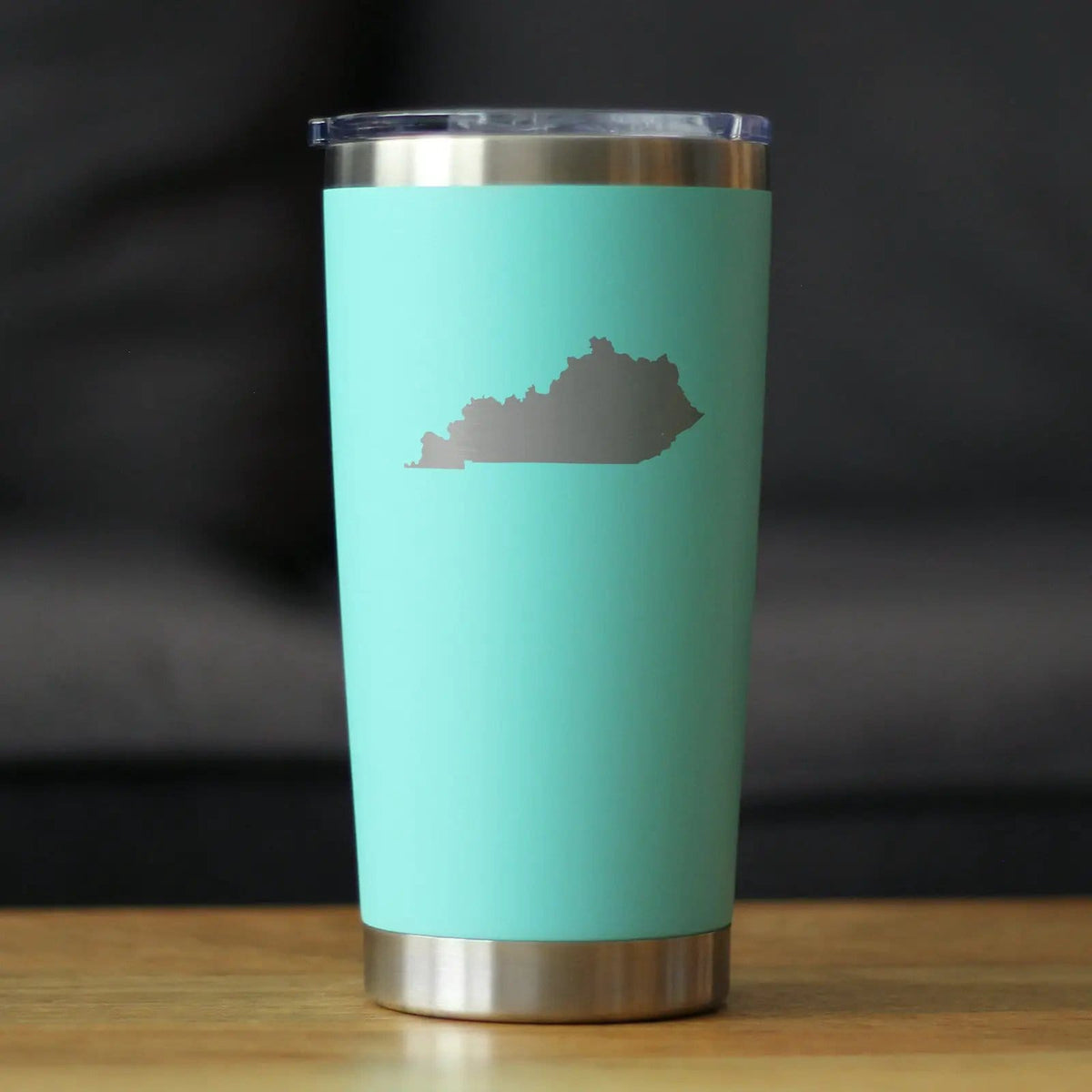 Insulated Coffee Tumbler | 20 oz Stainless Steel | Sliding Lid | Kentucky State Outline
