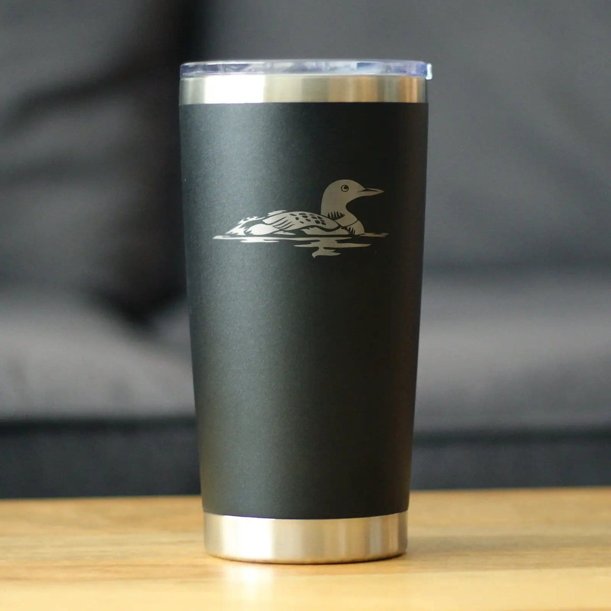 Insulated Coffee Tumbler | 20 oz Stainless Steel | Sliding Lid | Loon