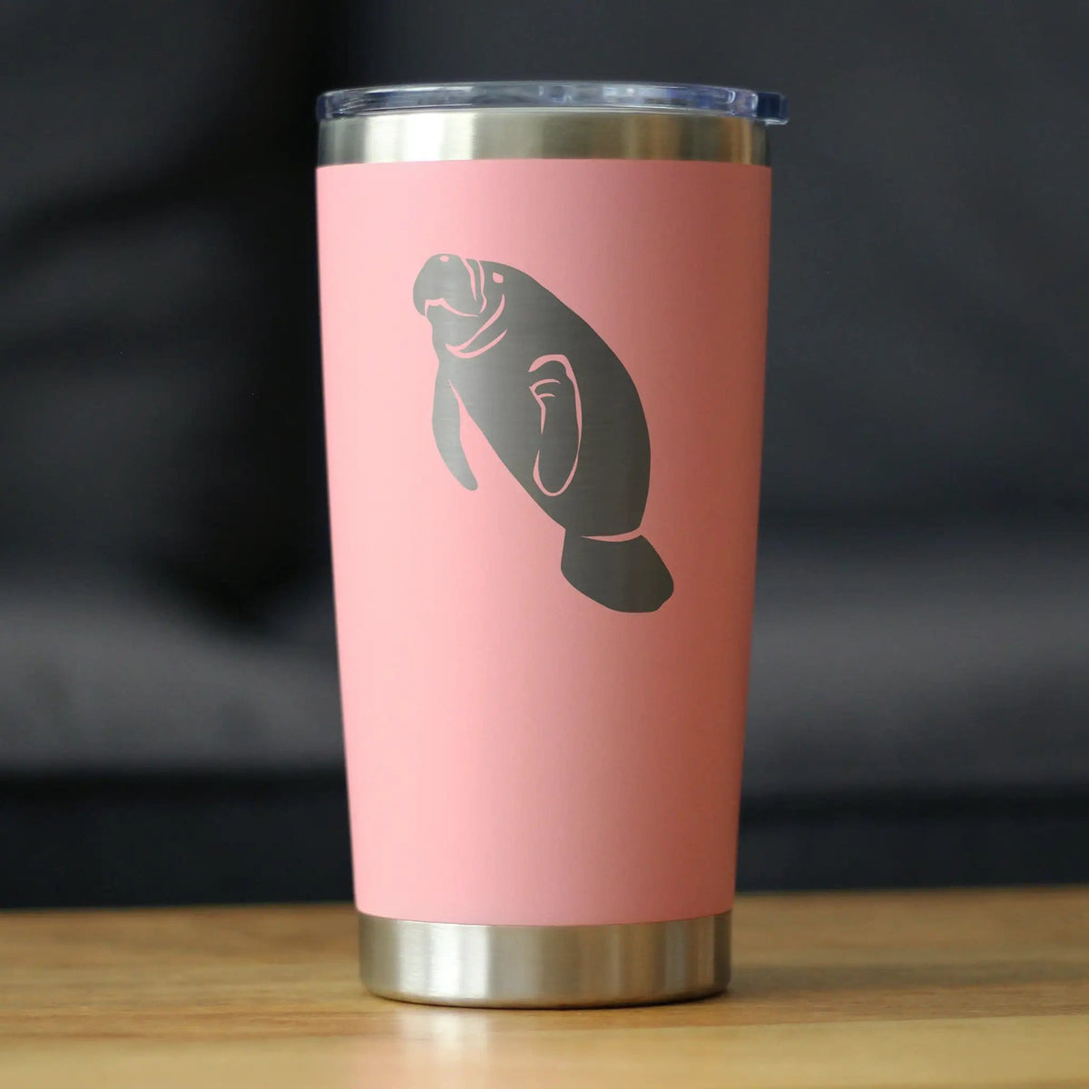Insulated Coffee Tumbler | 20 oz Stainless Steel | Sliding Lid | Manatee