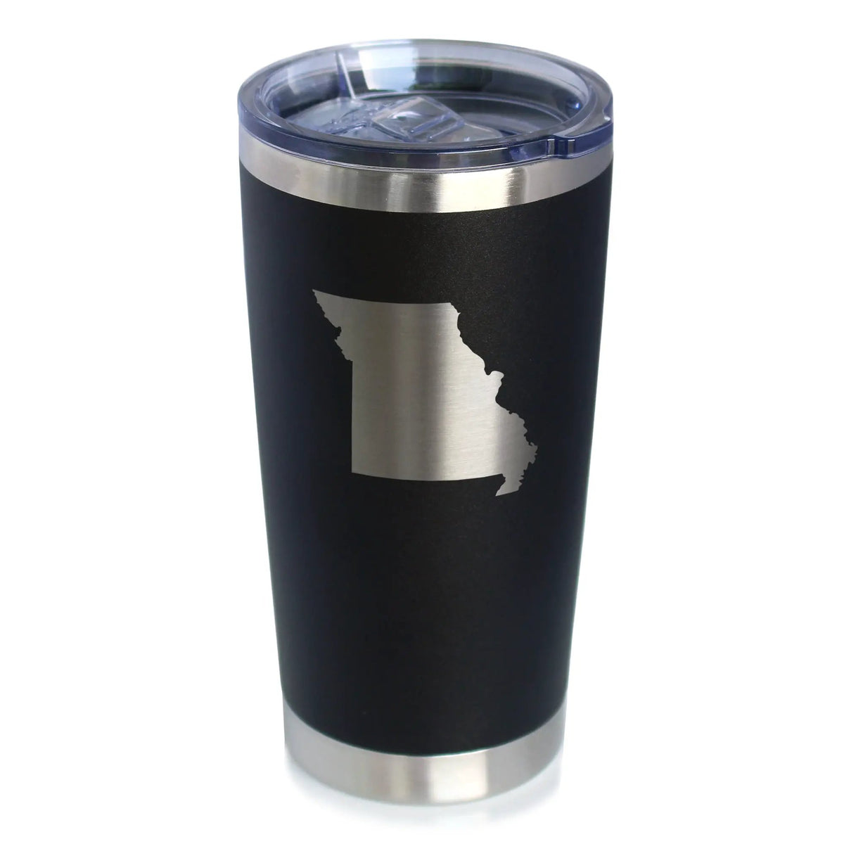 Missouri State Outline Coffee Tumbler | 20 Oz | Double Wall Stainless Steel | Sliding Lid