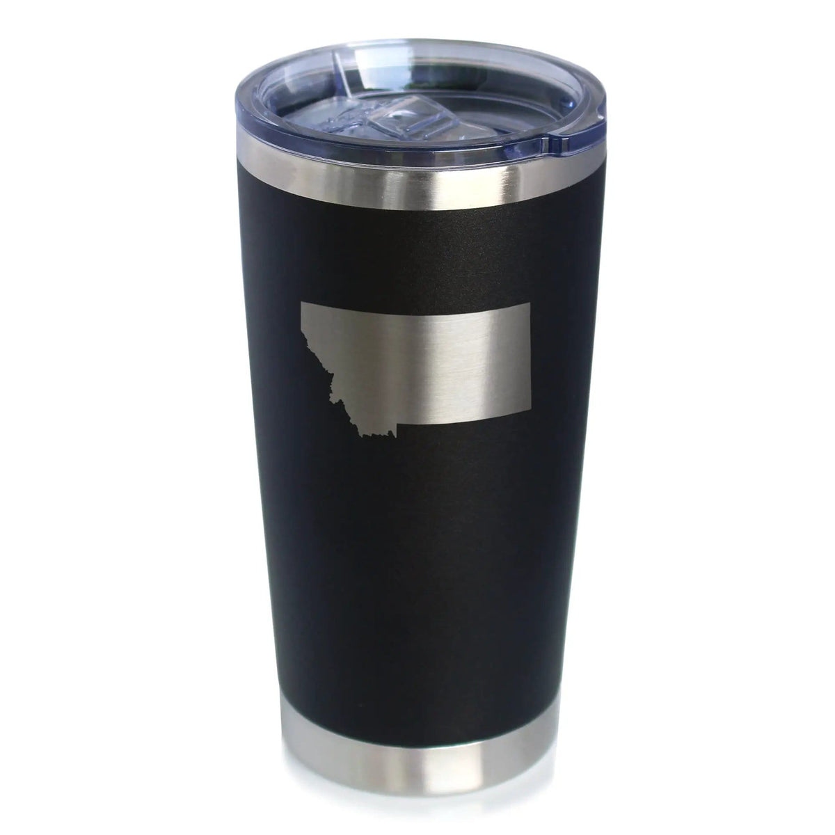 Insulated Coffee Tumbler | 20 oz Stainless Steel | Sliding Lid | Montana State Outline