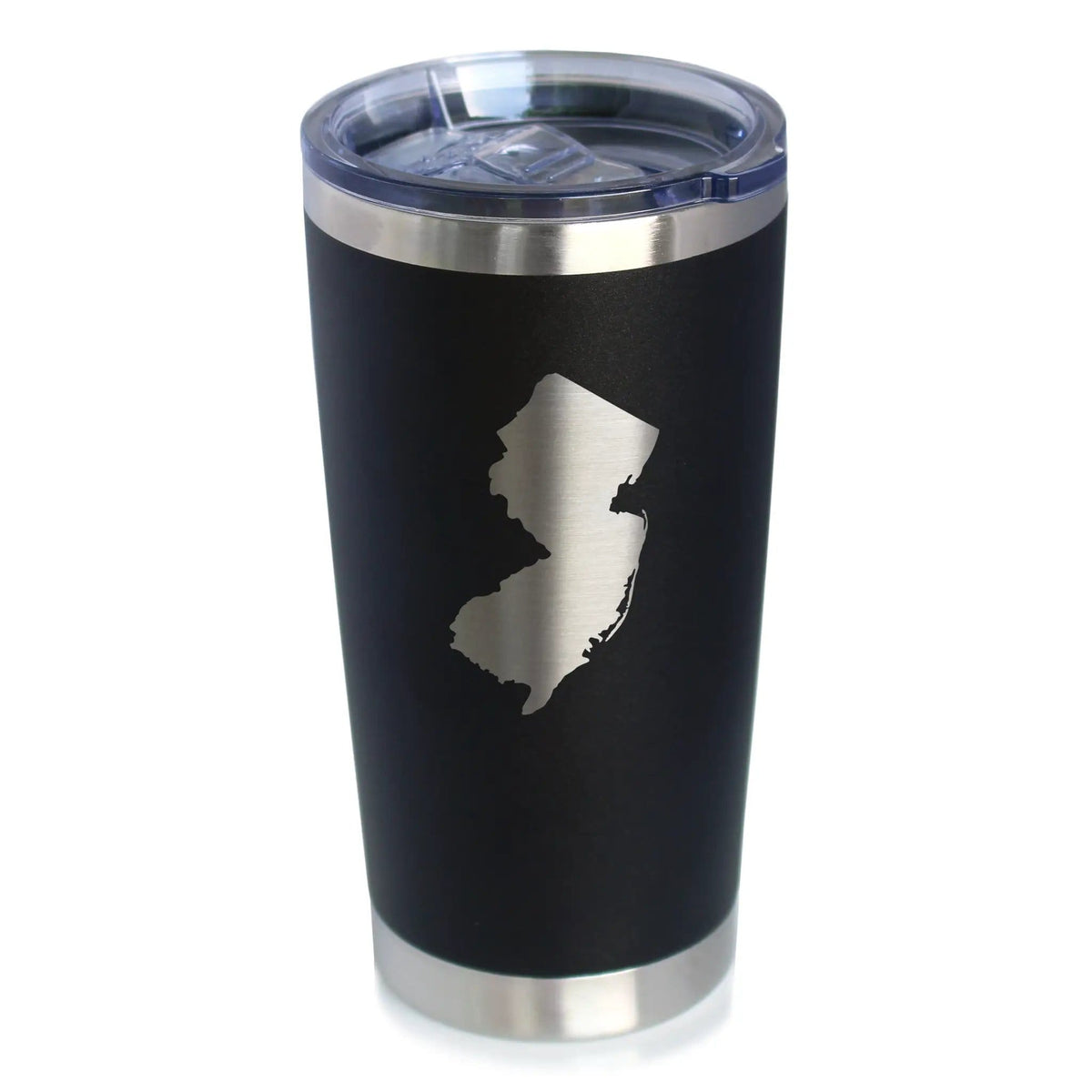 Insulated Coffee Tumbler | 20 oz Stainless Steel | Sliding Lid | New Jersey Sate Outline