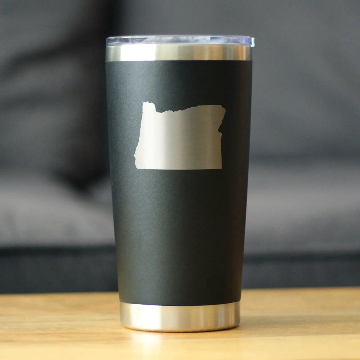 Insulated Coffee Tumbler | 20 oz Stainless Steel | Sliding Lid | Oregon State Outline