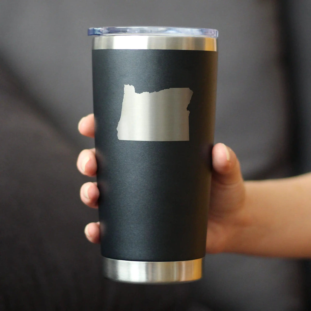 Insulated Coffee Tumbler | 20 oz Stainless Steel | Sliding Lid | Oregon State Outline