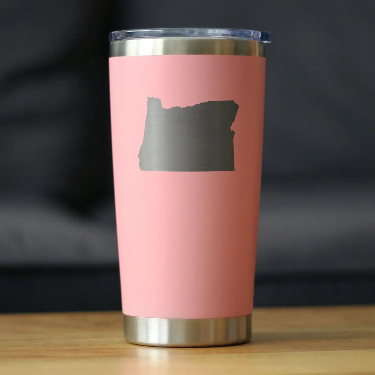 Insulated Coffee Tumbler | 20 oz Stainless Steel | Sliding Lid | Oregon State Outline