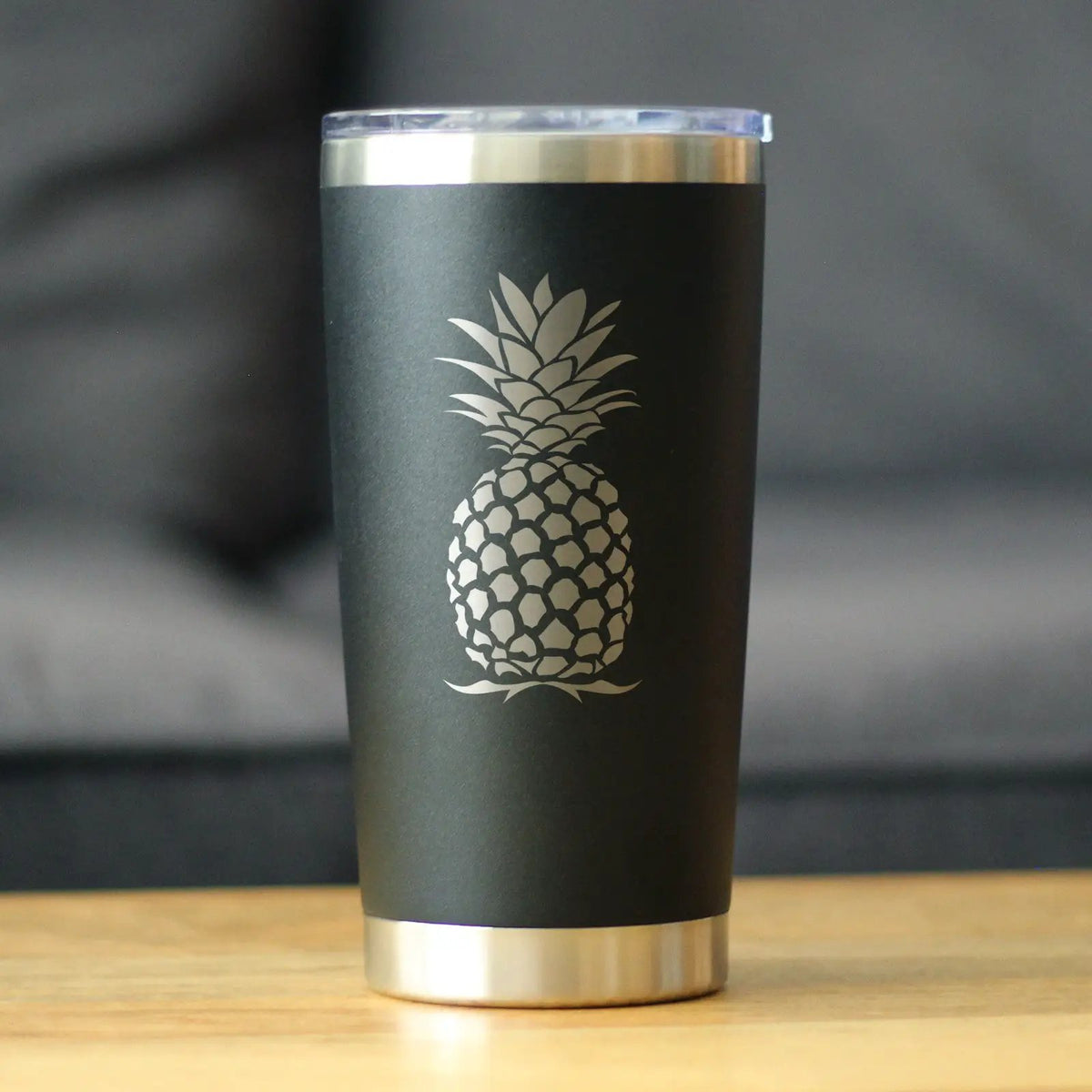 Pineapple Coffee Tumbler | 20 Oz | Double Wall Stainless Steel | Sliding Lid