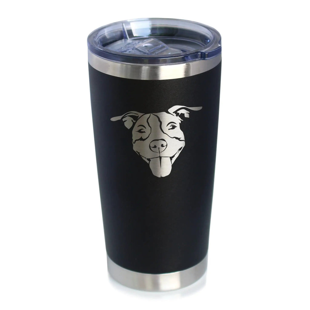 Insulated Coffee Tumbler | 20 oz Stainless Steel | Sliding Lid | Happy Pitbull