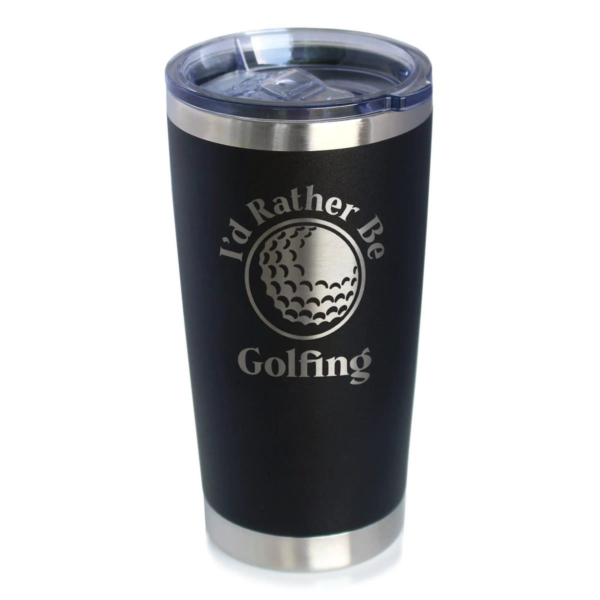 Insulated Coffee Tumbler | 20 oz Stainless Steel | Sliding Lid | I'd Rather Be Golfing