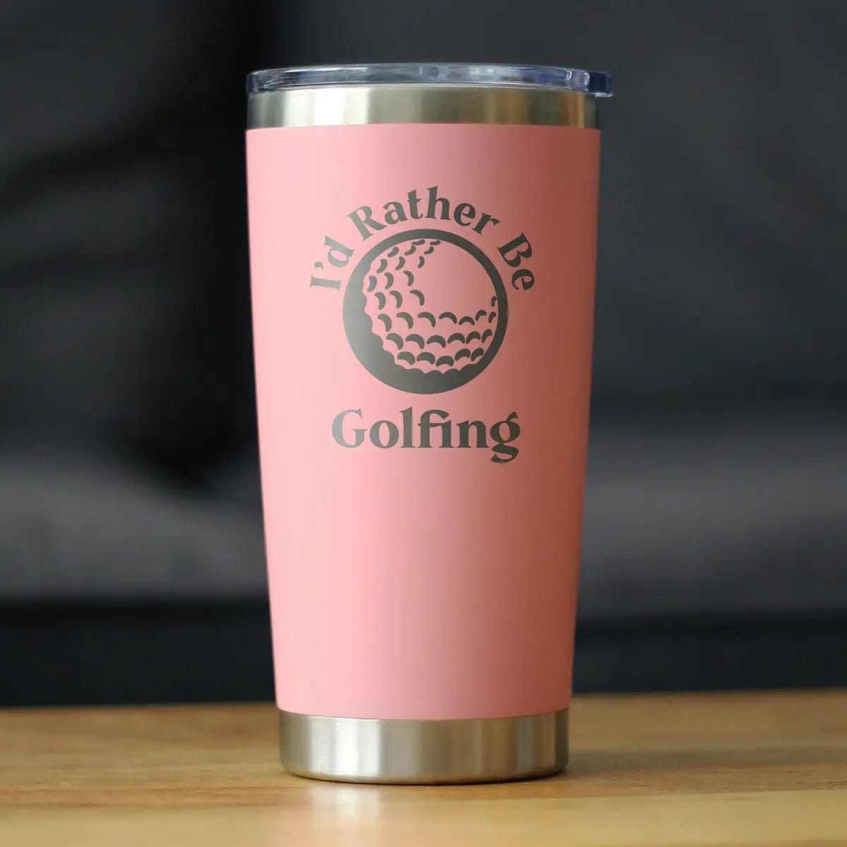 Insulated Coffee Tumbler | 20 oz Stainless Steel | Sliding Lid | I'd Rather Be Golfing