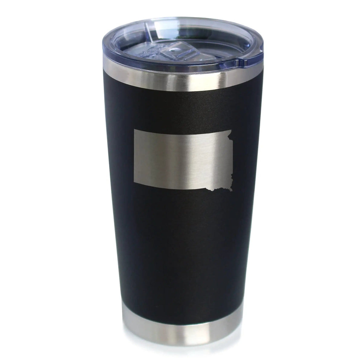 Insulated Coffee Tumbler | 20 oz Stainless Steel | Sliding Lid | South Dakota State Outline
