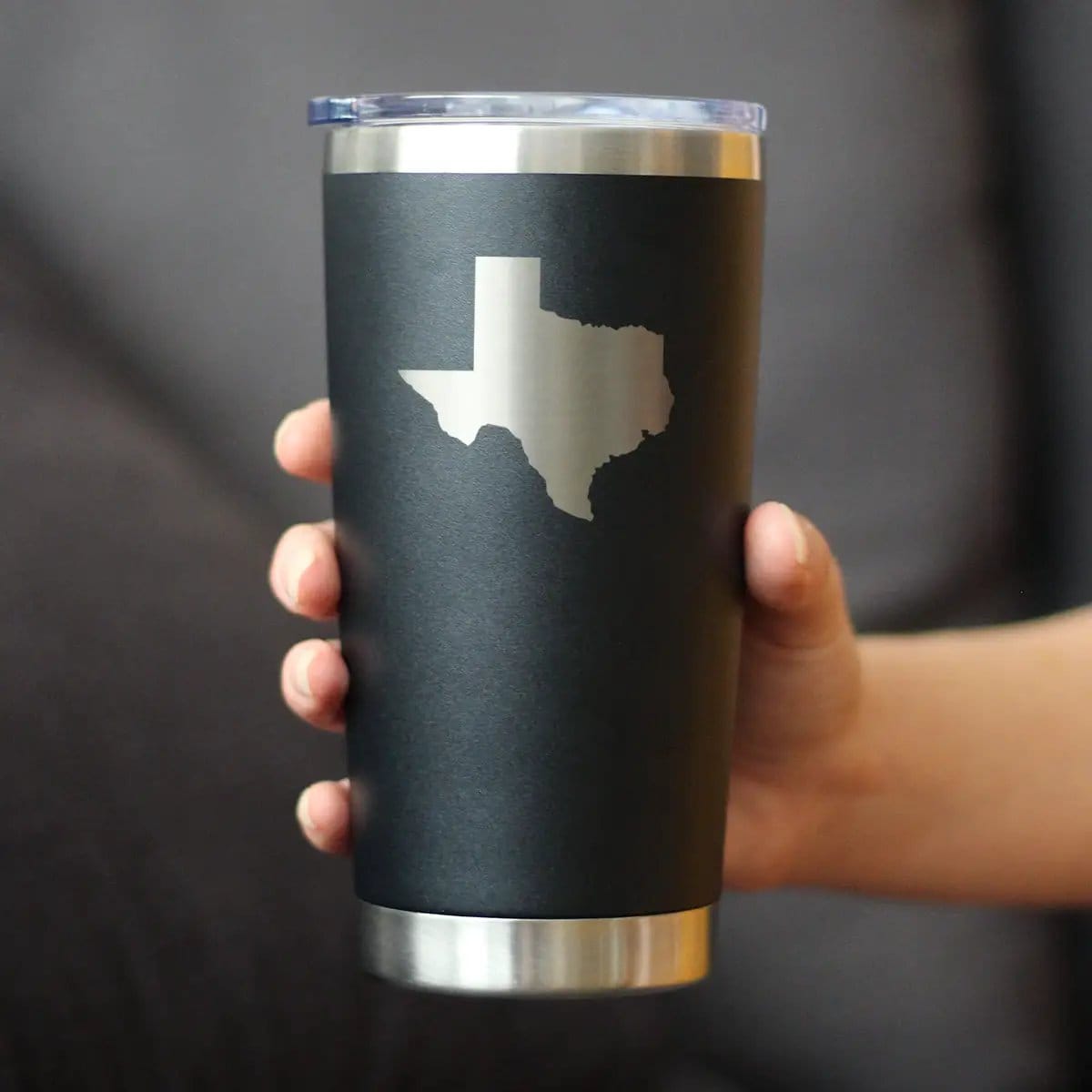 Insulated Coffee Tumbler | 20 oz Stainless Steel | Sliding Lid | Texas State Outline