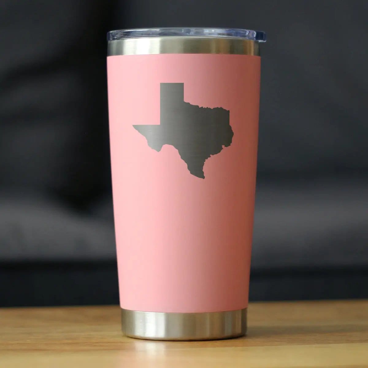 Insulated Coffee Tumbler | 20 oz Stainless Steel | Sliding Lid | Texas State Outline