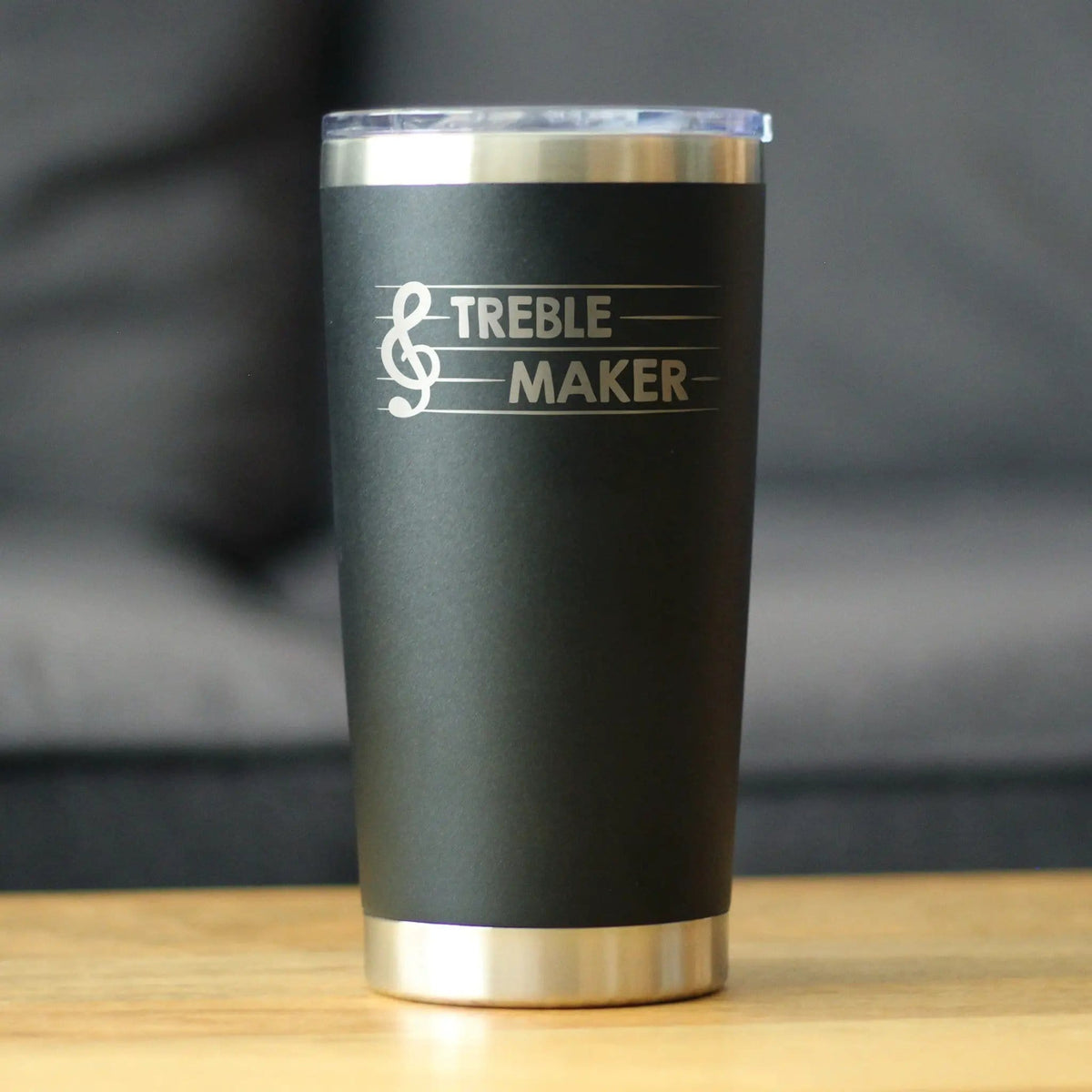 Insulated Coffee Tumbler | 20 oz Stainless Steel | Sliding Lid | Treble Maker
