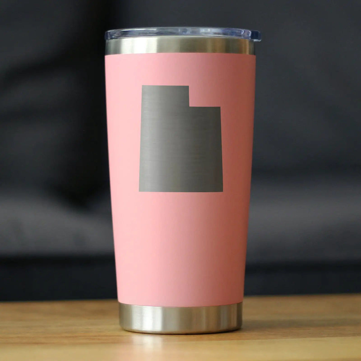 Utah State Outline Coffee Tumbler | 20 Oz | Double Wall Stainless Steel | Sliding Lid