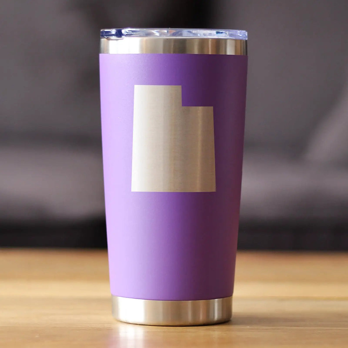 Utah State Outline Coffee Tumbler | 20 Oz | Double Wall Stainless Steel | Sliding Lid