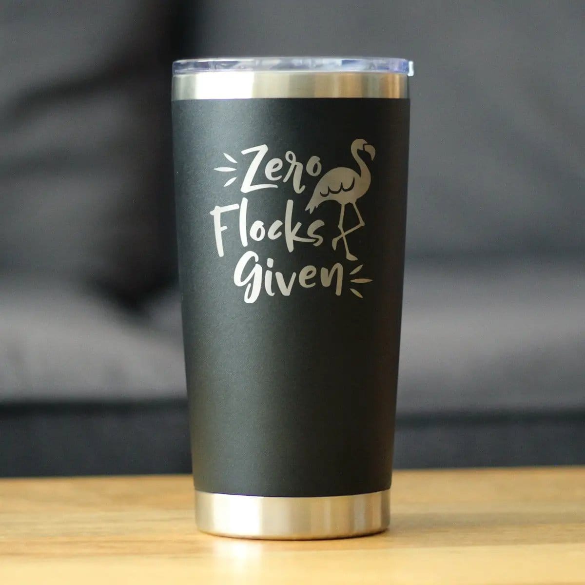 Insulated Coffee Tumbler | 20 oz Stainless Steel | Sliding Lid | Zero Flocks Given