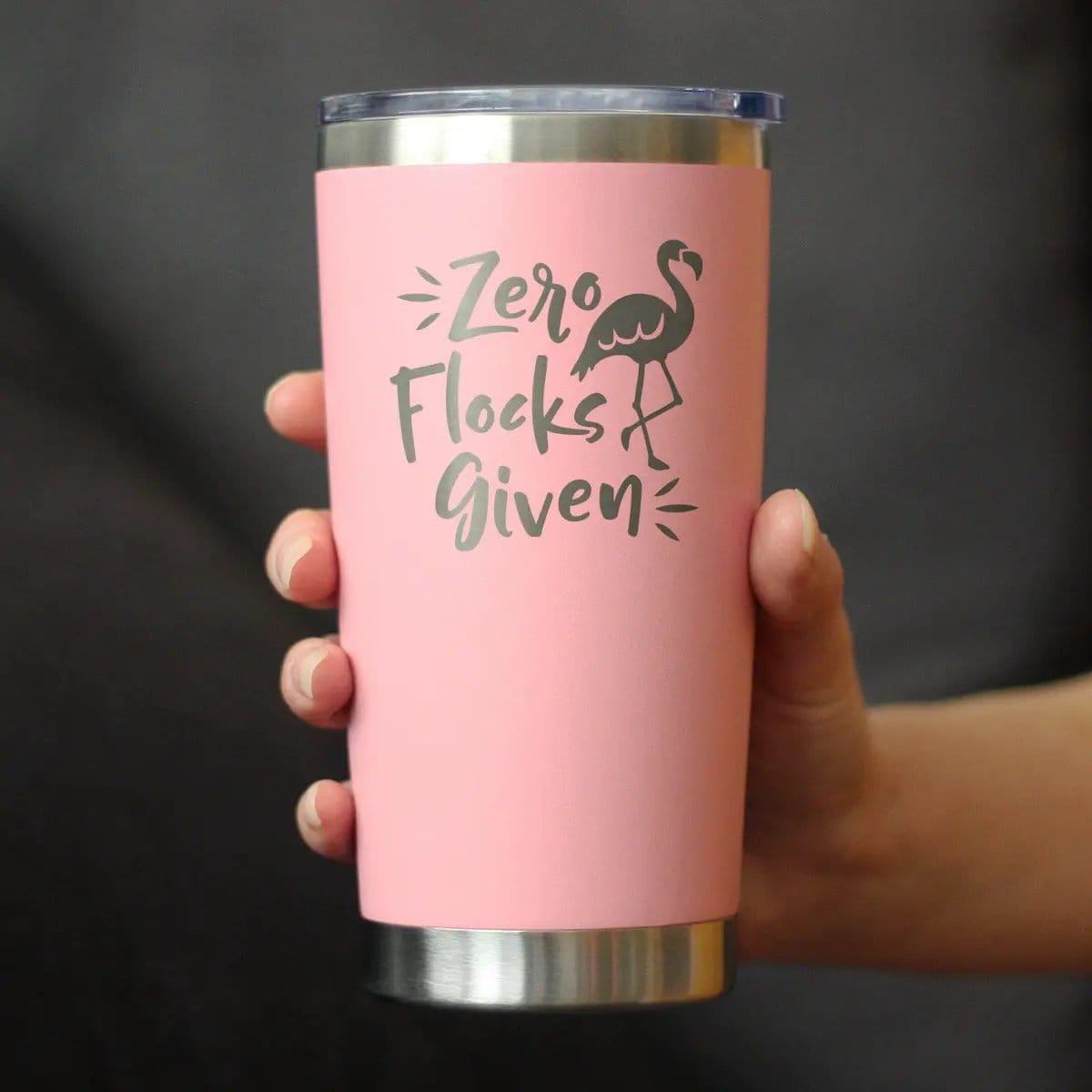 Insulated Coffee Tumbler | 20 oz Stainless Steel | Sliding Lid | Zero Flocks Given