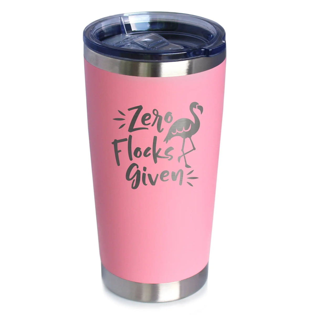 Insulated Coffee Tumbler | 20 oz Stainless Steel | Sliding Lid | Zero Flocks Given